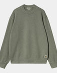 carhartt wip caspian sweatshirt park heather garment dyed (LAST SIZE XLARGE)