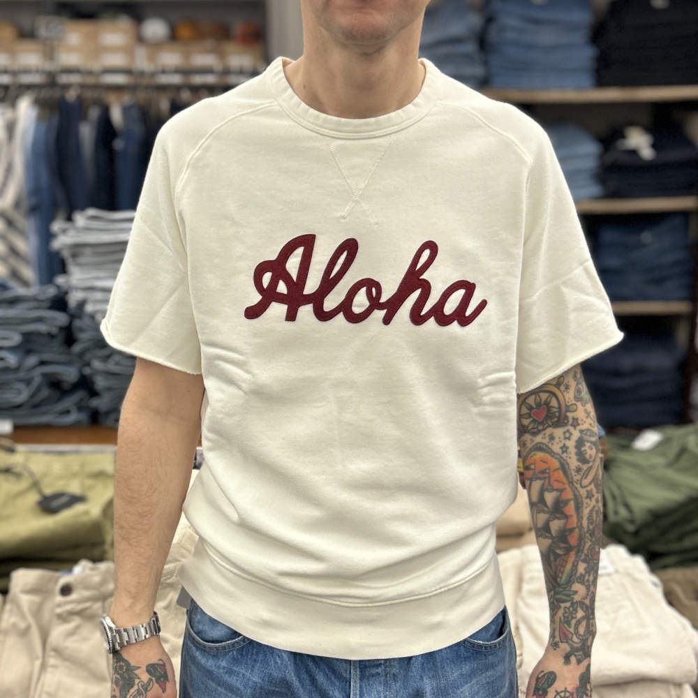 chesapeakes aloha sweatshirt short sleeve white (LAST SIZE LARGE