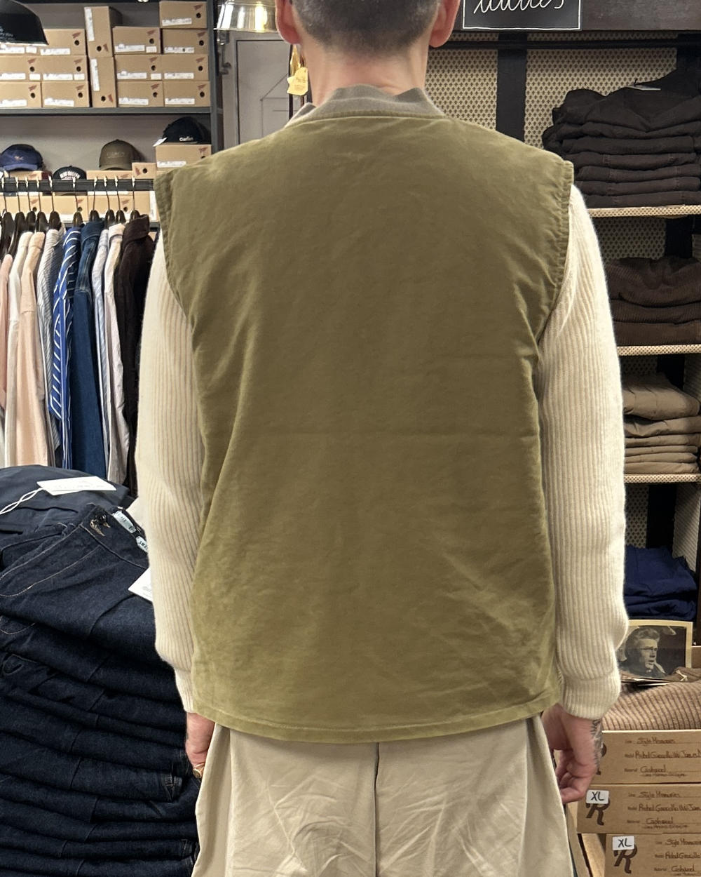 chesapeakes new mccoy deck vest jungle cloth khaki green – www