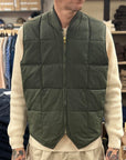 chesapeakes down vest seattle hbt waxed army green