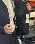 chesapeakes field jacket inner liner navy blue