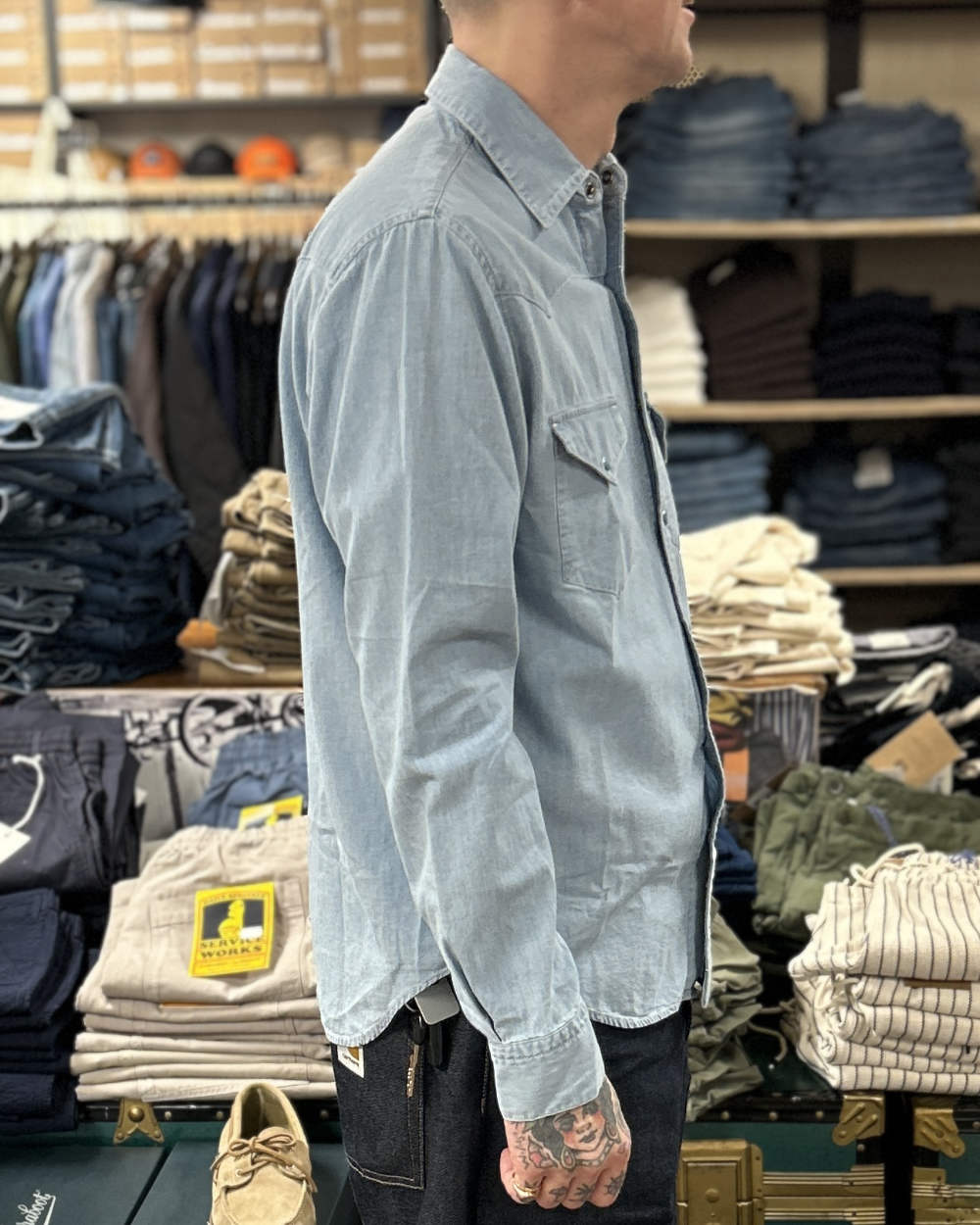 chesapeakes western chambray shirt flagstaff light chambray – www