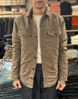 chesapeakes wool padded shirt cpo herringbone brown