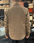 chesapeakes wool padded shirt cpo herringbone brown