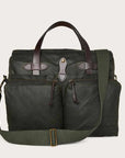 filson 24 hour tin cloth briefcase otter green