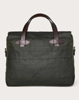 filson 24 hour tin cloth briefcase otter green