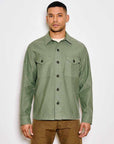 filson field jac shirt washed fatigue green