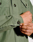 filson field jac shirt washed fatigue green