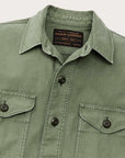 filson field jac shirt washed fatigue green