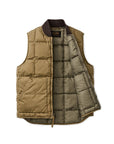 filson heritage cotton down vest light brown