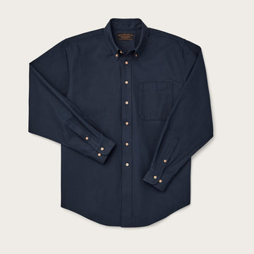 filson iron cloth oxford shirt navy