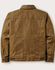 filson tin cloth short lined cruiser jacket dark tan