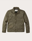 filson tin cloth short lined cruiser jacket military green