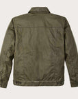 filson tin cloth short lined cruiser jacket military green