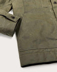 filson tin cloth short lined cruiser jacket military green