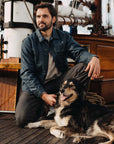filson tin cloth short lined cruiser jacket service blue (LAST SIZE MEDIUM)