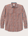 filson washed feather cloth shirt faded cedar blue (LAST SIZE XLARGE)