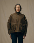 filson womens shelter cloth short work jacket dark tan