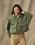 filson womens shelter cloth short work jacket sage olive