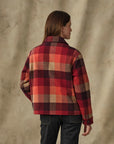 filson womens spokane insulated jacket red burgundy plaid