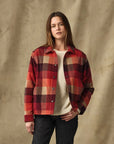 filson womens spokane insulated jacket red burgundy plaid