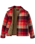 filson womens spokane insulated jacket red burgundy plaid