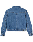 filson womens western denim jacket light indigo