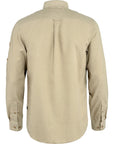 fjallraven oevik travel shirt long sleeve sand stone