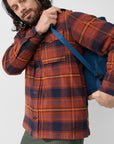 fjallraven ovik lite padded shirt autumn leaf dark navy