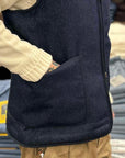 fleurs de bagne le gilet discipline denim 13oz
