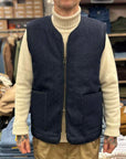 fleurs de bagne le gilet discipline denim 13oz