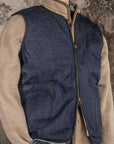 fleurs de bagne le gilet discipline denim 13oz