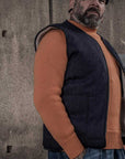 fleurs de bagne le gilet discipline denim 13oz