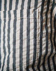 fleurs de bagne 50s short sleeve shirt natural black striped