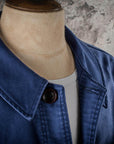 fleurs de bagne le bourgeron work jacket moleskin blue