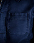 fleurs de bagne le bourgeron work jacket moleskin blue