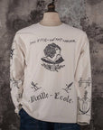 fleurs de bagne t-shirt long sleeve mariniere vieille ecole full printed bousilles naturel