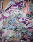 fleurs de bagne the hawaian shirt surfers coco purple (LAST SIZE MEDIUM)