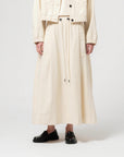 girls of dust meadow skirt cotton linen wheat