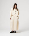 girls of dust meadow skirt cotton linen wheat