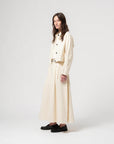 girls of dust meadow skirt cotton linen wheat