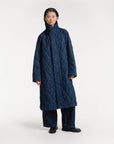 girls of dust army trench quilted denim indigo