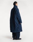 girls of dust army trench quilted denim indigo