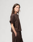 girls of dust physical t-shirt t twill jersey coffee brown