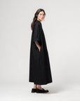 girls of dust shirt dress light popeline black
