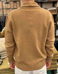 grp tec ra7 shawl collar cardigan camel
