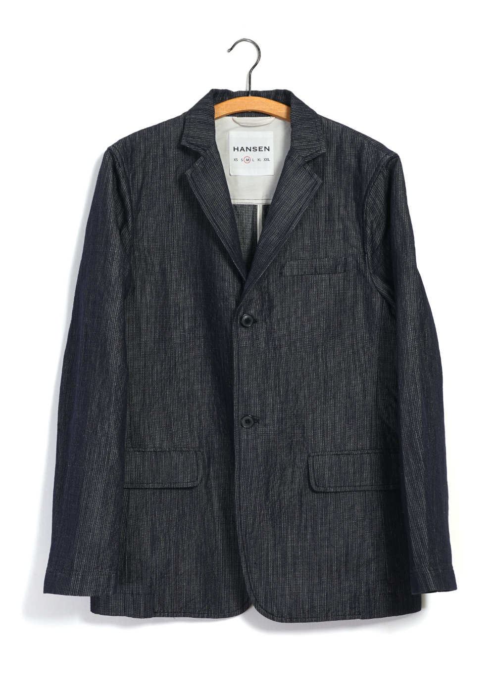 hansen charlie easy two button blazer navy dobby – www.sublime.bz