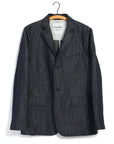 hansen charlie easy two button blazer navy dobby