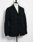 hansen charlie easy three button blazer black guaze