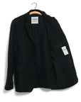 hansen charlie easy three button blazer black guaze